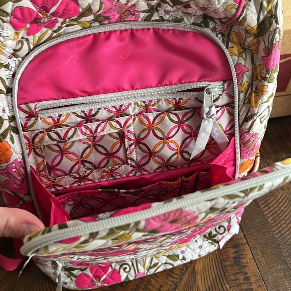 Vera Bradley Floral Quilted Backpack - Picture 6 of 9